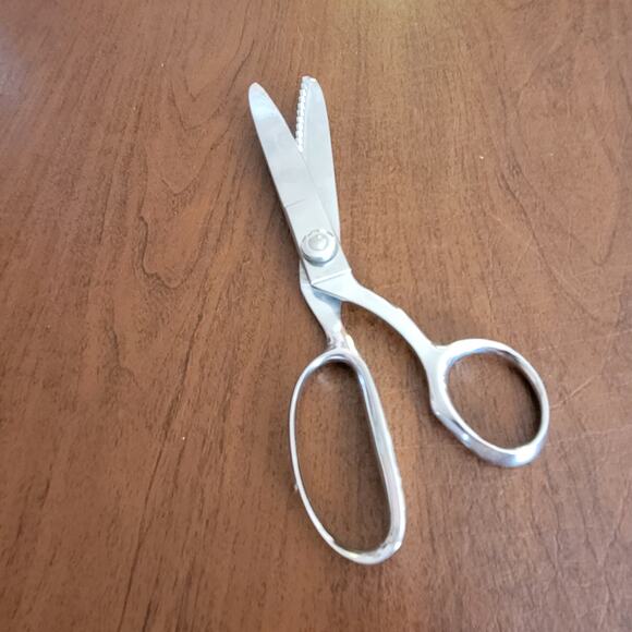 Vintage Wiss Chrome Plate Zig Zag Pinking Shears Scissors Newark, NJ, USA - Picture 4 of 12